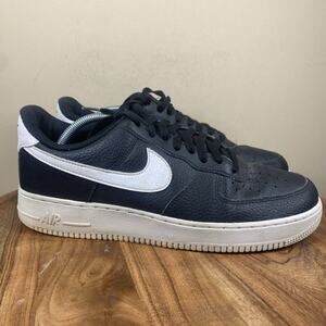 Nike Air Force1 Low 07 Black White Mens Size 11 Leather Low Top Shoes CT2302-002